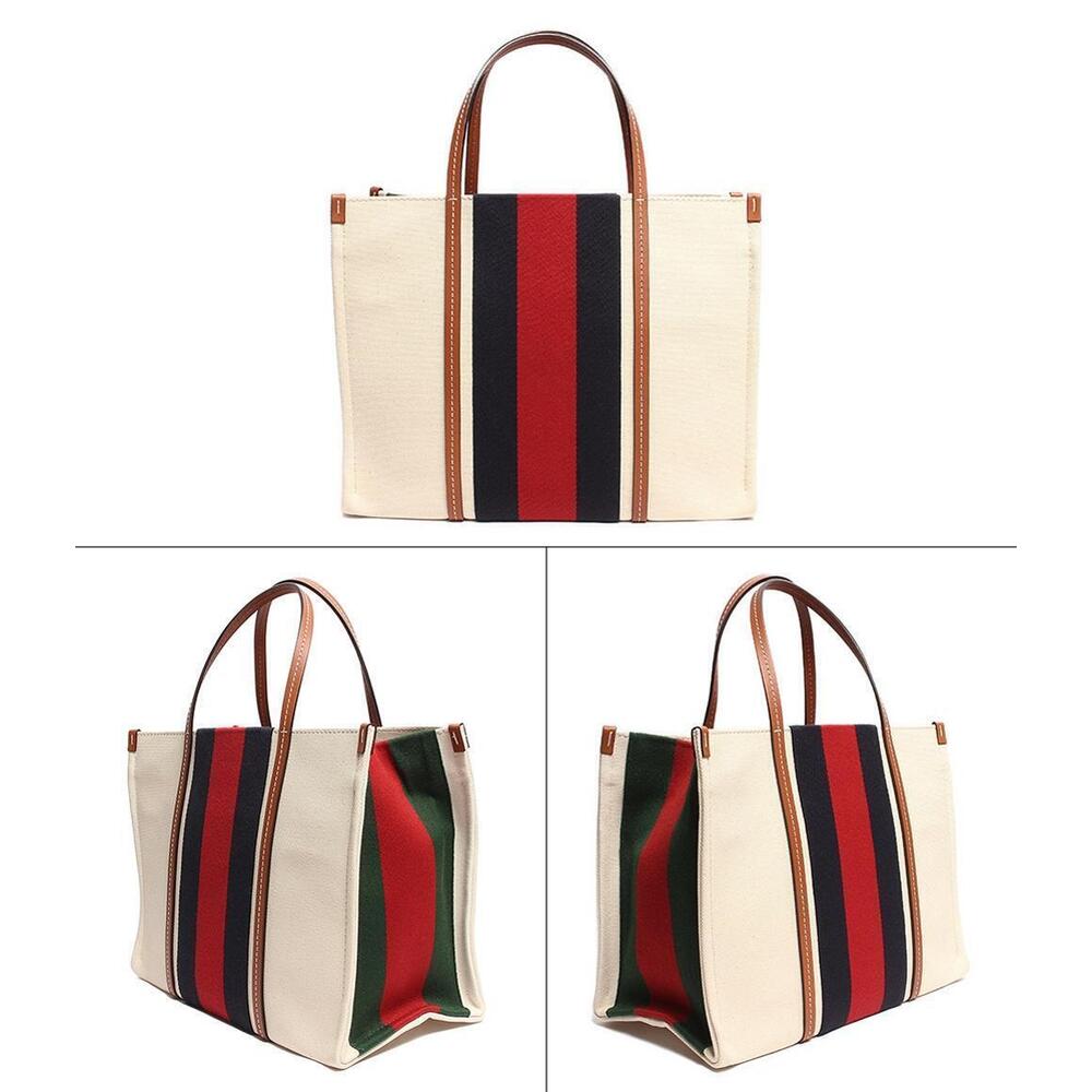 Gucci Bag stripe canvas Web Shoulder tote GG Interlocking